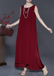 Mulberry Chiffon Maxi Dress Oversized Summer