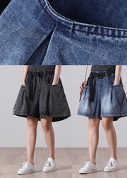 Natural Black,Pockets Denim hot Summer Pants