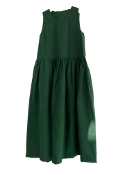 Natural Green Patchwork Solid Maxi Dress Grace