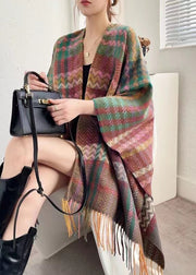 New Autumn And Winter Ethnic Style Black Coffee Tassel Shawl