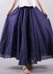 New Beige Solid High Waist Cotton Skirt Summer