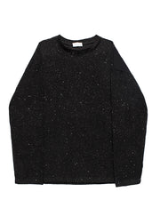 New Black O Neck Sequins Cotton T Shirts Men Apparel Fall