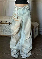 New Blue Hole Original Design Denim Pants Fall