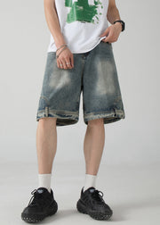 New Blue Pockets Original Design Denim Men Shorts Summer