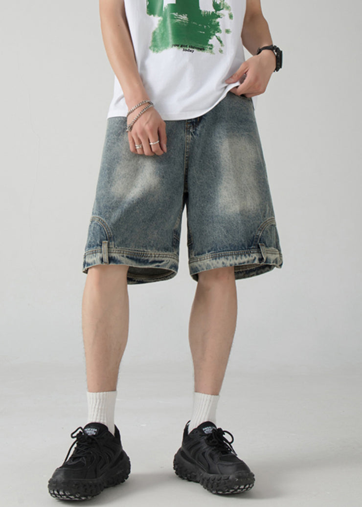 New Blue Pockets Original Design Denim Men Shorts Summer