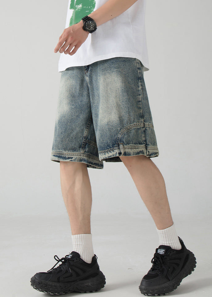 New Blue Pockets Original Design Denim Men Shorts Summer