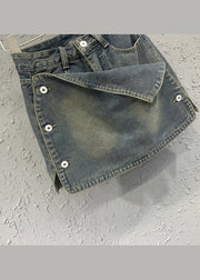 New Blue Sexy High Waist Denim Short Skirt Autumn