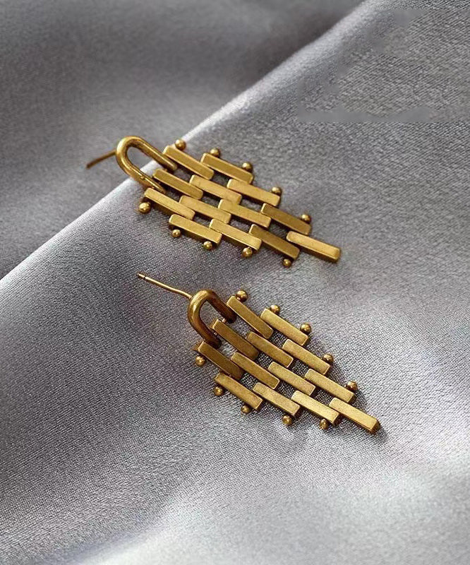 New Boutique Luxury Gold Geometric Stud Earrings