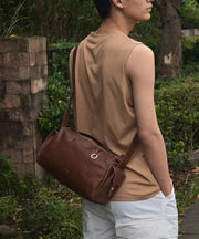 New Brown Durable Calf Leather Messenger Bag