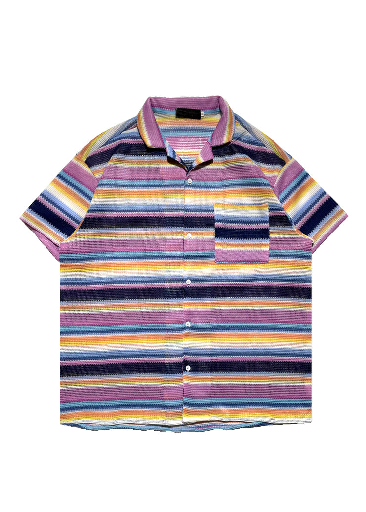 New Colorblock Striped Cotton Mens Polo Shirts Summer