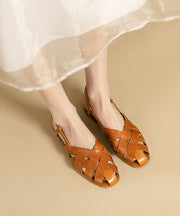 New Comfy Yellow Splicing Hollow Out Sandals