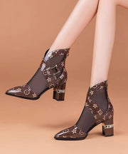 New Fashion Hollow Mesh Short Boots Spring And Summer
