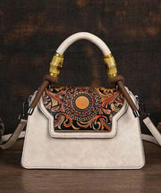 New Green Hand Carved Retro Chinese Style Tote Handbag