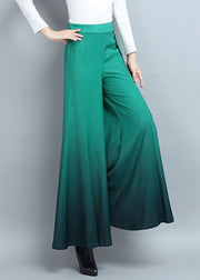 New Green Tasseled High Waist Cotton Pants Spring