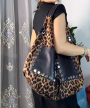 New Leopard Large Capacity Pockets Satchel Bag Handbag