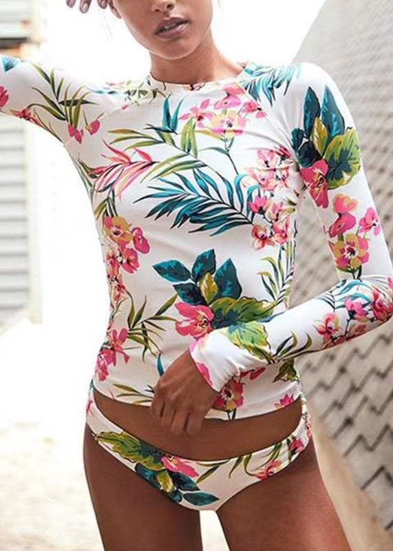 New Printed Long Sleeved Sexy Swimwear Sets For Women