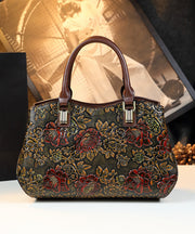 New Retro Brown Embossed Solid Durable Women Handbags