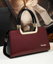 New Retro Large Capacity Faux Leather Portable Women Handbags