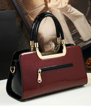 New Retro Large Capacity Faux Leather Portable Women Handbags