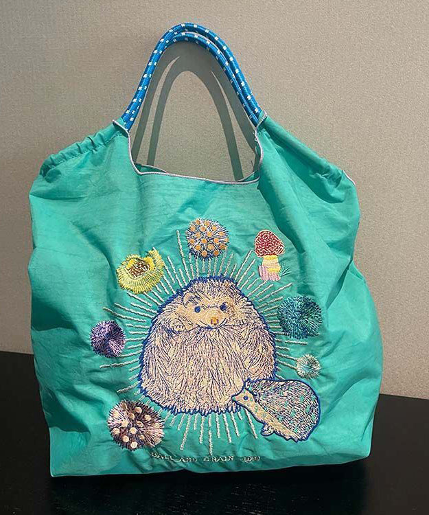 New Style Embroidery Large Capacity Nylon Shopping Bag
