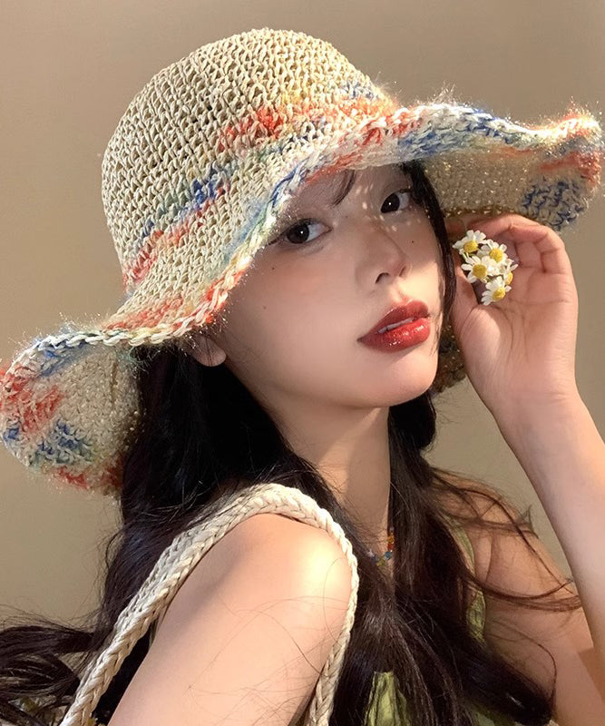 New Vacation Straw Woven Hollowed Out Large Brim Sun Hat