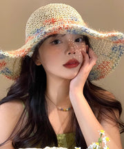 New Vacation Straw Woven Hollowed Out Large Brim Sun Hat