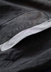 Neue dunkelgraue Denim-Mäntel, trendiger Plus-Size-Trenchcoat mit Kapuze, feiner Low-High-Design-Mantel