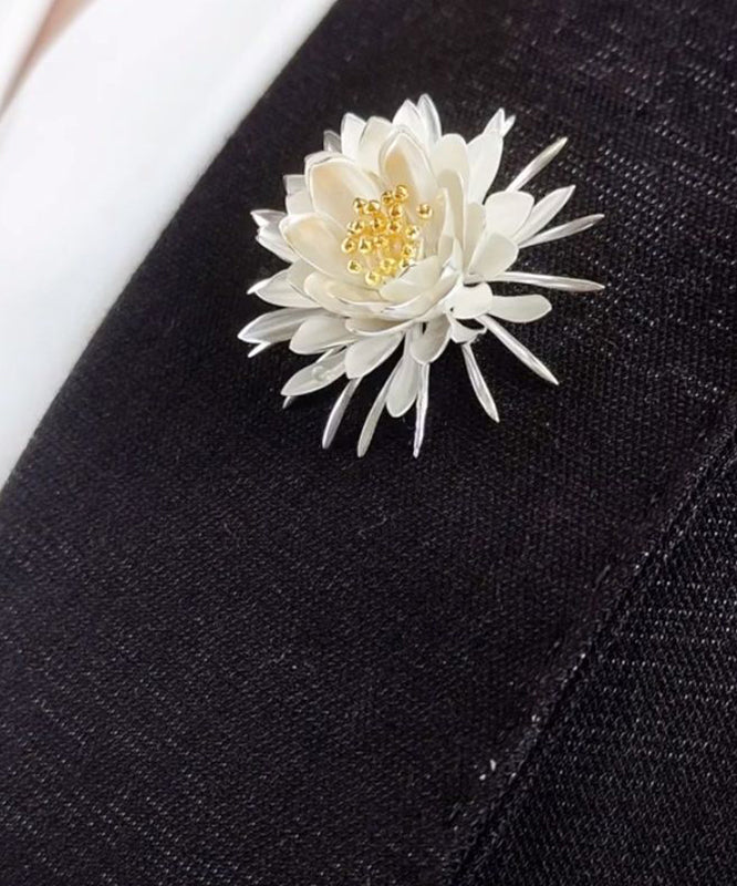 Novelty Gold Stainless Steel Epiphyllum Brooch