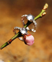 Novelty Silk Sterling Silver Inlaid Cat Eye Stone Hoop Earrings