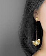 Novelty Sterling Silver Poppy Flowers Tassel Drop Earrings