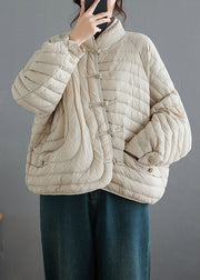 Organic Apricot Oversized Oriental Fine Cotton Filled Coats Winter