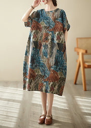 Organic Oversized Tie Dye Cotton Long Dresses Summer