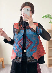 Original Design Embroidered Wear On Both Sides Silk Vest Sleeveless