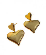 Original Design Gold Alloy Love Drop Earrings