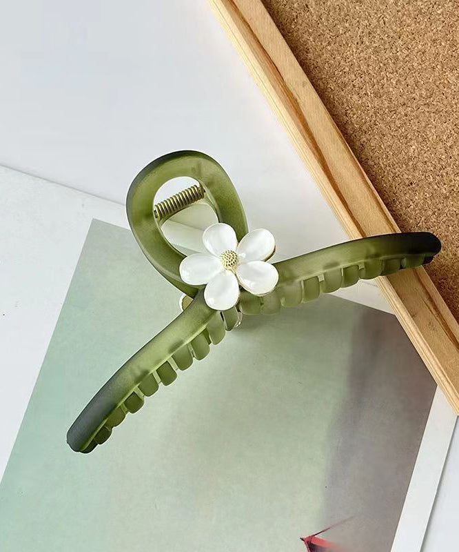 Original Design Green Acrylic Floral Hairpin