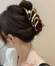 Original Design Silk Alloy Metal Pearl Hairpin