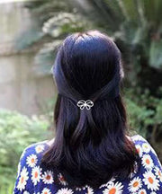 Original Design Silk Sterling Silver Bow Hairpin