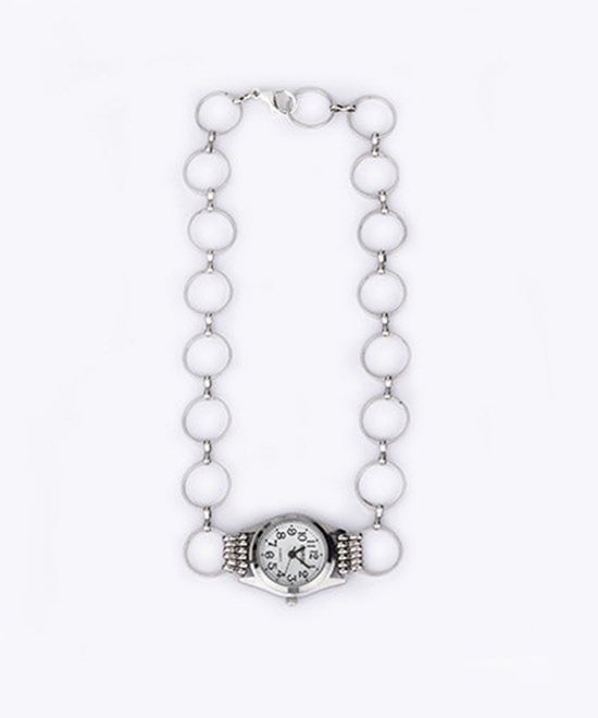 Original Design Wrist Watch Patchwork Stainless Steel Necklace