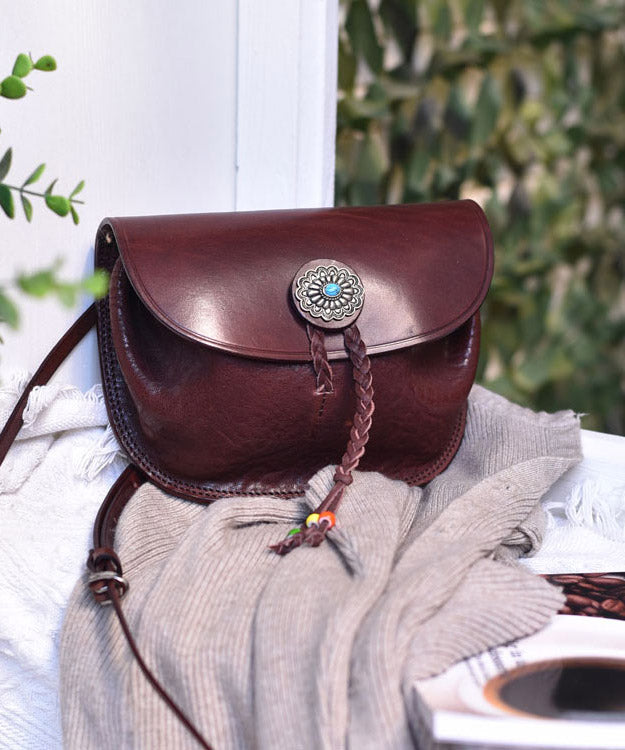 Original Handmade Brown Calf Leather Messenger Bag