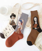 Originality Cartoon Jacquard Cotton Crew Socks