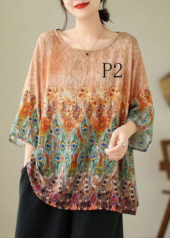 Plus Size Oversized Print Linen Tank Tops Summer