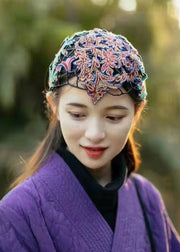 Retro Bohemian Floral Embroidery Bonnie Hat