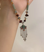 Retro Ethnic Style Clavicle Chain Patchwork Ruyi Tassel