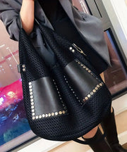 Retro Mesh Large Capacity Shoulder Bag Punk Style