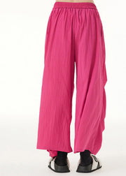 Rose Elastic Waist Flatering Wide Leg Pants