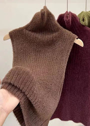 Sexy Mulberry Turtleneck Solid Ma Hai Mao Knit Sweaters Spring