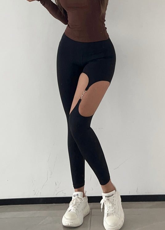 Sexy Rose Hollow Out Seamless Capri Dri Fit Leggings