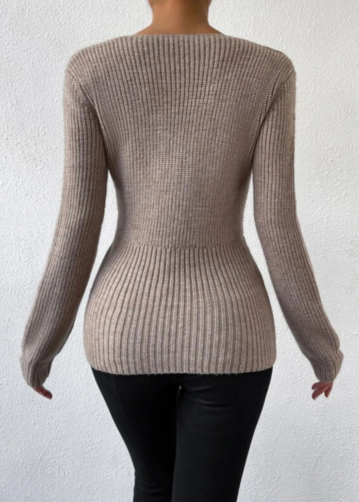 Sexy Slim Fit V Neck Knit Sweaters Fall