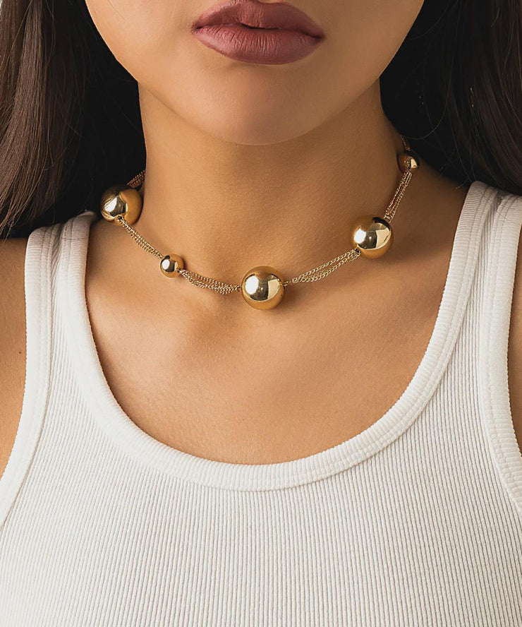 Silk Bead Pearls Necklace Collarbone Chain Women&