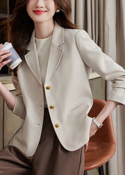 Silm Fit White Metal Buttons Formal Coats Spring